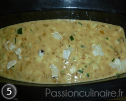 Remplissage du moule � cake