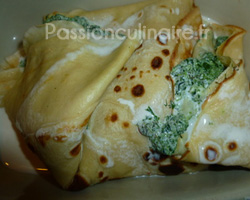 Cr�pes �pinards et fromage de ch�vre