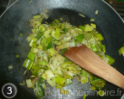 Cuisson des poireaux et ricotta