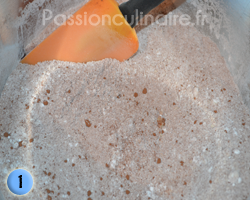 M�lange sucre glace et poudre d'amande