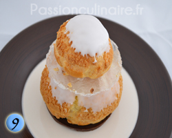 Religieuse � la vanille vue d'en haut