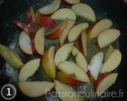 Caramélisation des pommes