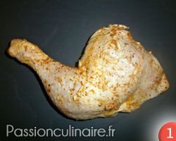 Cuisse de poulet marinée