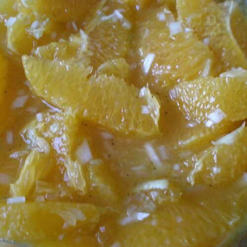 Salade d'oranges aux petits oignons