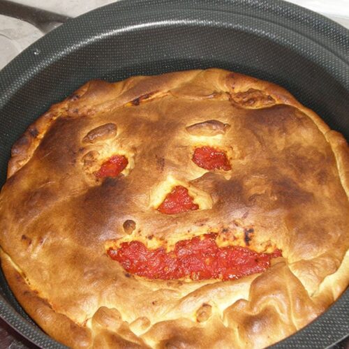 Tourte à la tomate en photos - Spécial Halloween