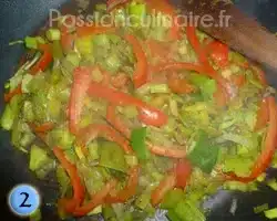 Tarte aux poivrons, poireaux et fromage de chèvre