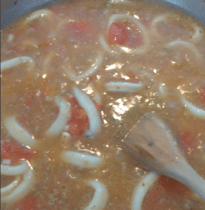 Encornets en cours de cuisson