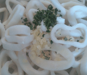 Mise en cuisson des encornets