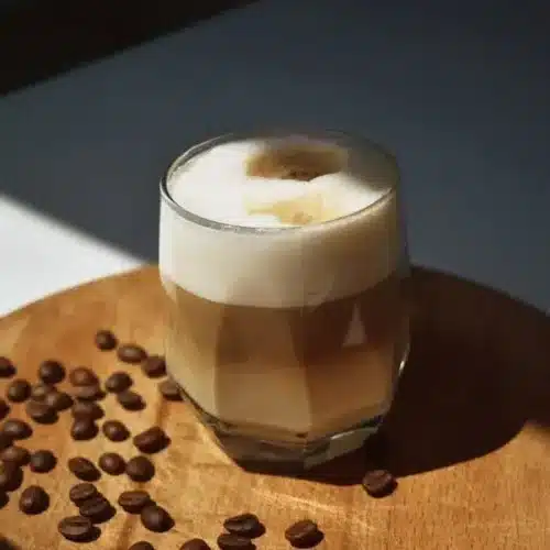 Crème montée au chocolat blanc et lait de coco